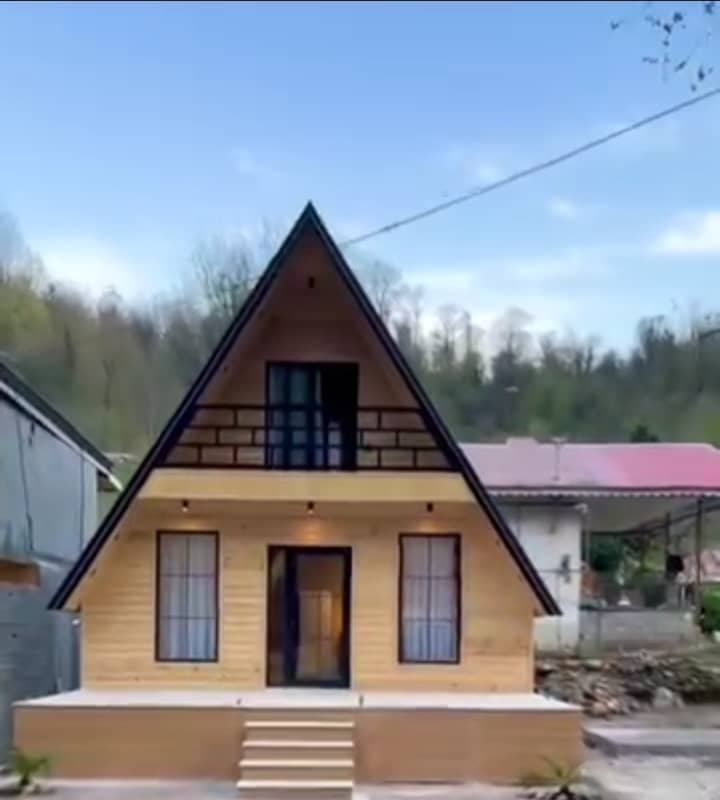 ساخت ویلای سوئیسی و کلبه چوبی مدرن سازه در محمودآباد