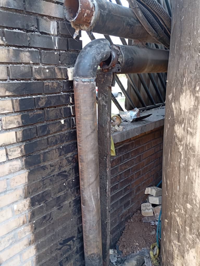 لوله کشی گاز ساختمان آروین شعله در قم