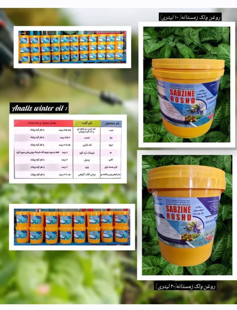 تولید فروش روغن ولک زمستانه تابستانه آذرسبزینه رشد آسیا در سنندج