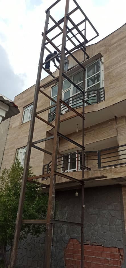 جوشکاری اسکلت و آهن کشی آسانسور محمودی اردبیل