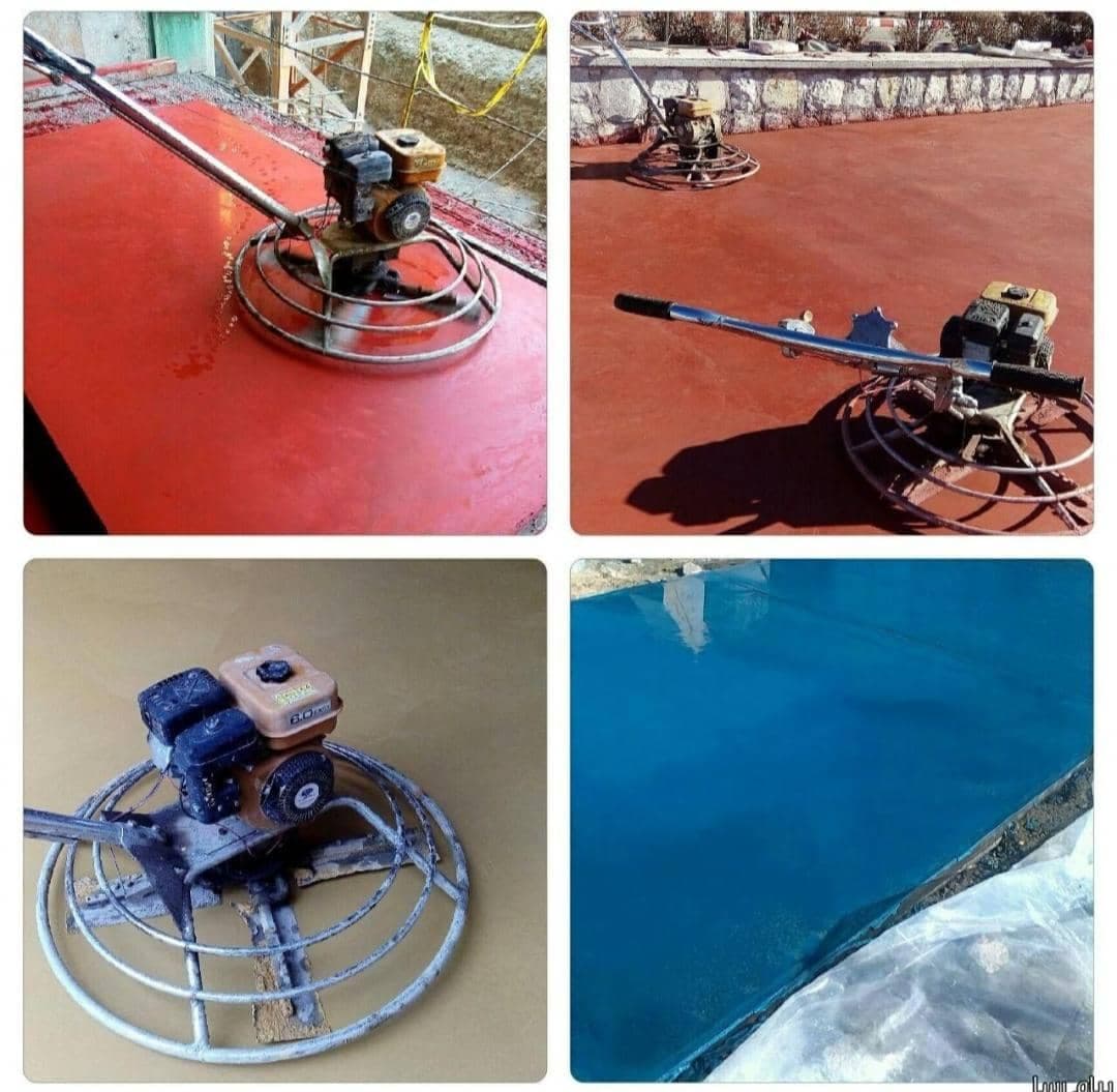 اجرای بتن و کف سازی با ماله پروانهای بدر بتن در شیراز